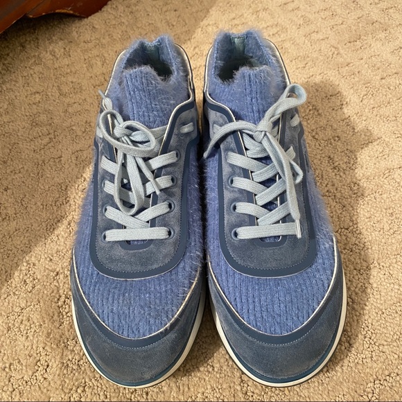 Chanel Suede Calfskin Stretch Fabric CC Sneakers - Picture 13 of 14